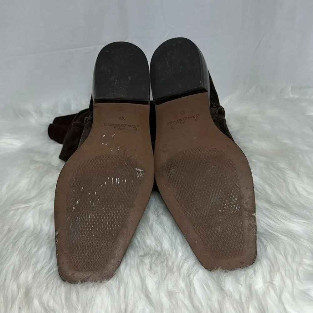 Sam Edelman Cliver Embellished Brown Suede Riding‎ Boots Sz 8.5